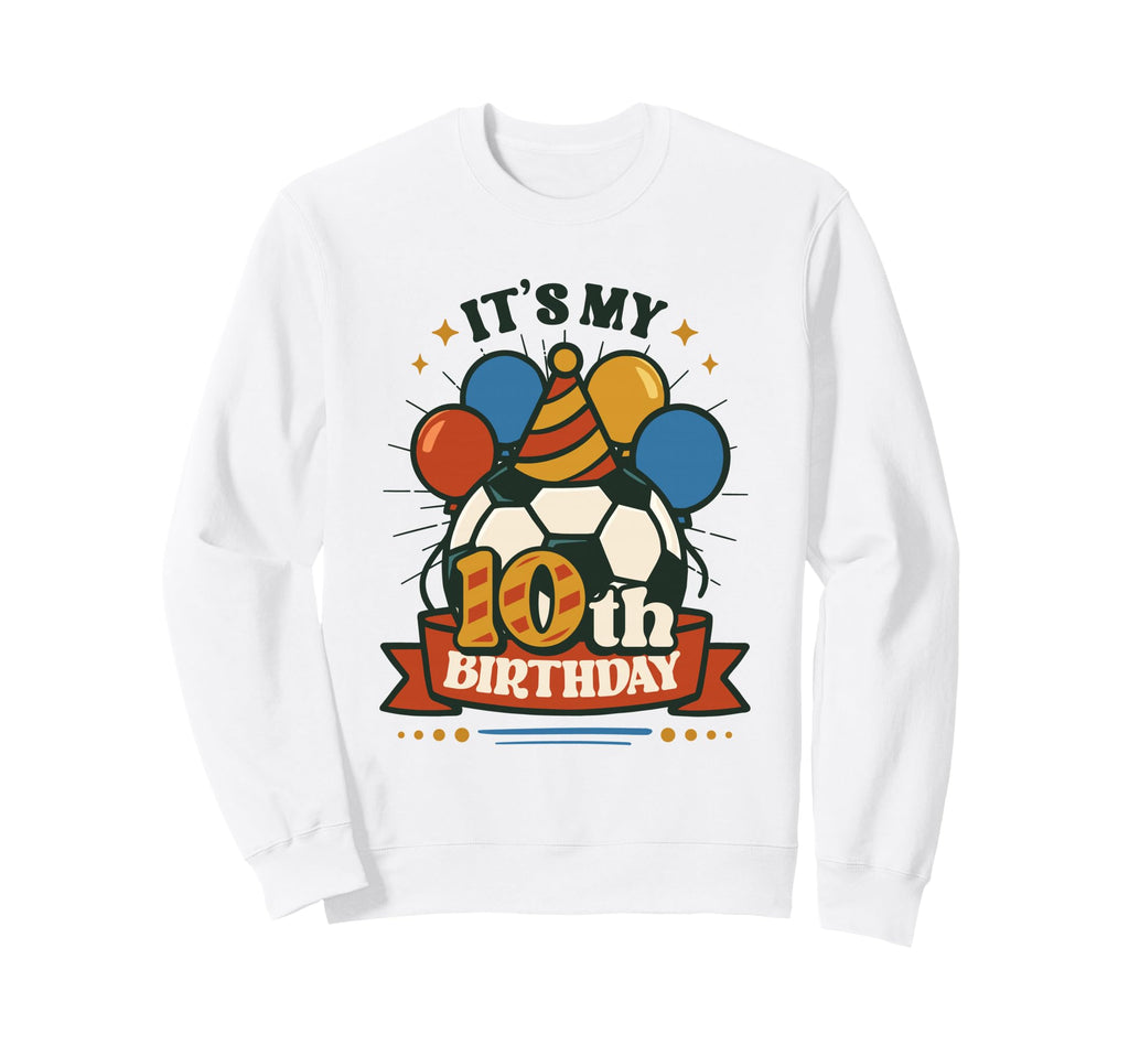 10Th Birthday Soccer Birthday Party T-Shirt - Graphic Print Men Women - T-Shirt, Sweatshirt, Hoodie