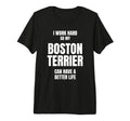 Boston Terrier Dad Owner Mom Pet Lover I T-Shirt - Graphic Print Men Women - T-Shirt, Sweatshirt, Hoodie