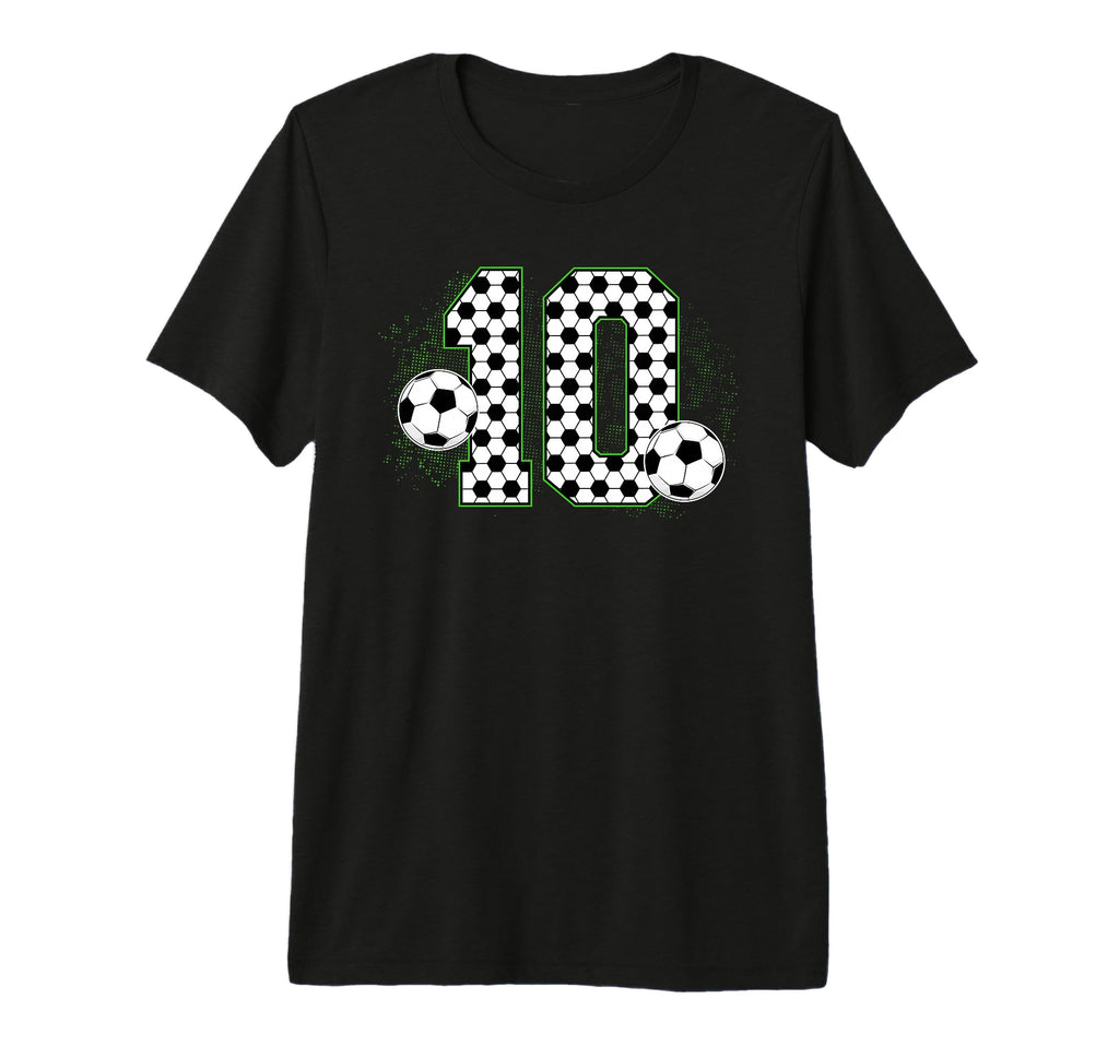 10Th Birthday Soccer Ten Year Old T-Shirt - Aesthetic Graphic Men Women - T-Shirt, Sweatshirt, Hoodie