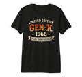 Gen X 1966 Mom Dad Birthday Tri Blend T-Shirt - Custom Art Print Men Women - T-Shirt, Sweatshirt, Hoodie