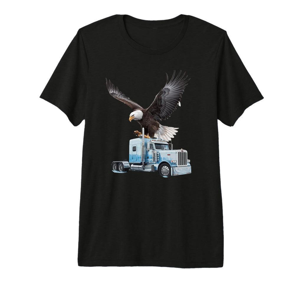 American Flag Trucker Dad Big Rig T-Shirt - Streetwear Style Men Women - T-Shirt, Sweatshirt, Hoodie