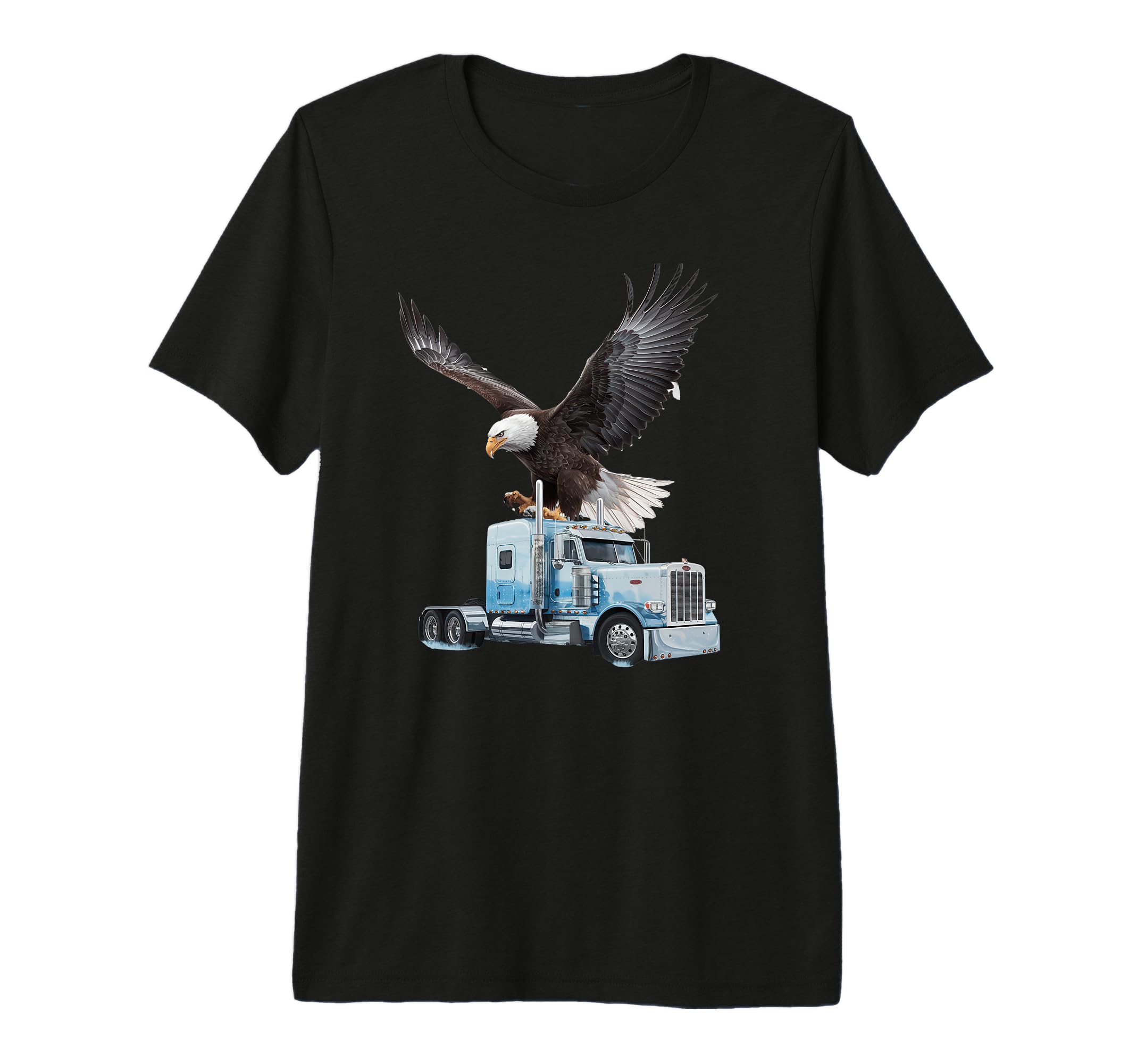 American Flag Trucker Dad Big Rig T-Shirt - Streetwear Style Men Women - T-Shirt, Sweatshirt, Hoodie
