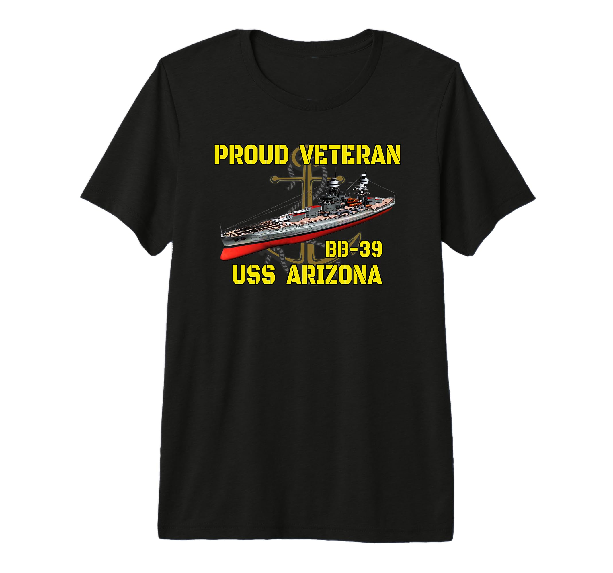 Uss Arizona Bb 39 Battleship T-Shirt - Fun Novelty Design for Adults - T-Shirt, Sweatshirt, Hoodie