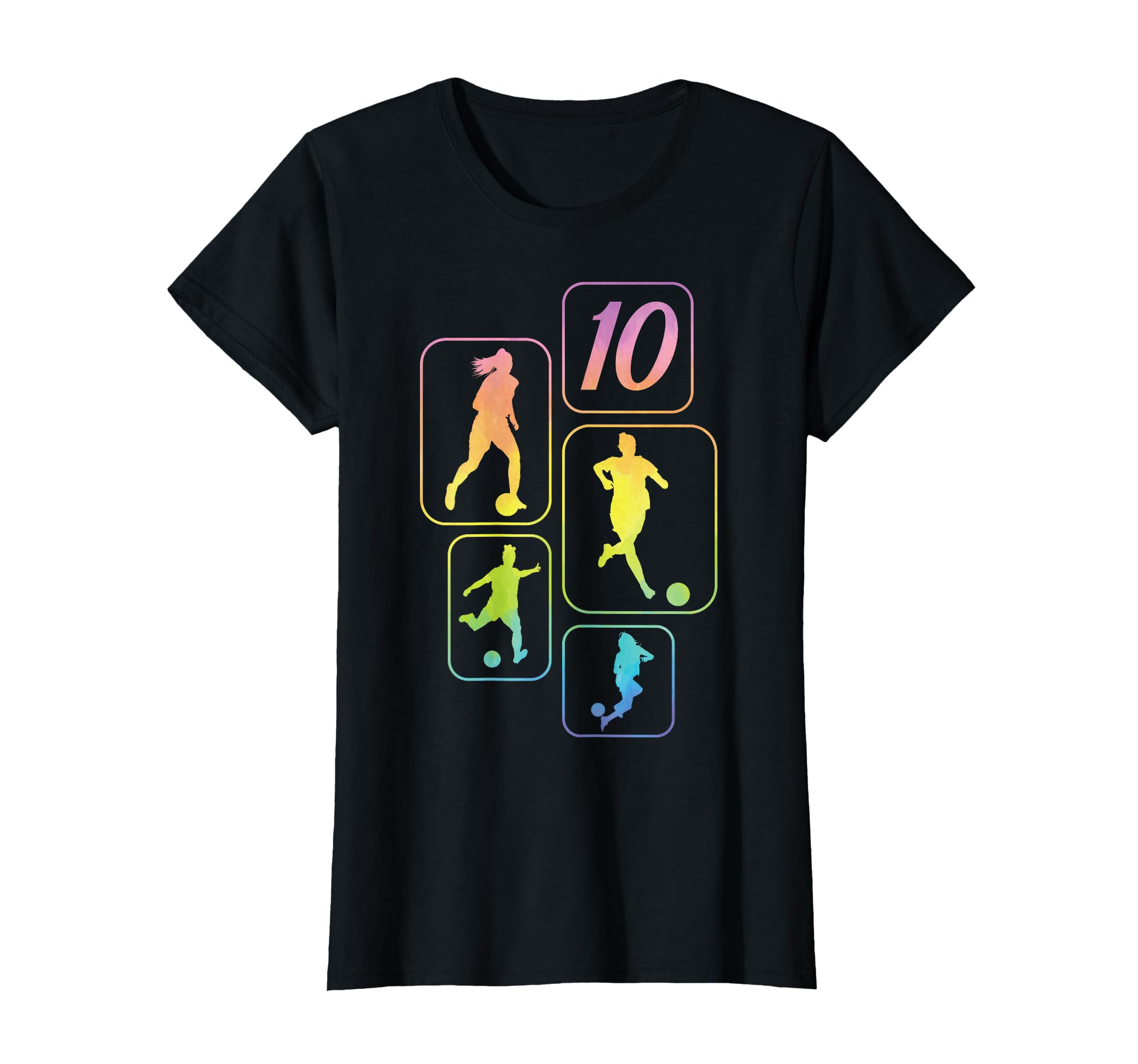 10Th Birthday Soccer Player Football 10 T-Shirt - Custom Art Print Unisex - T-Shirt, Sweatshirt, Hoodie