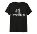 1 Stepdad Step Dad Number One Tri Blend T-Shirt - Fun Novelty Design Unisex - T-Shirt, Sweatshirt, Hoodie