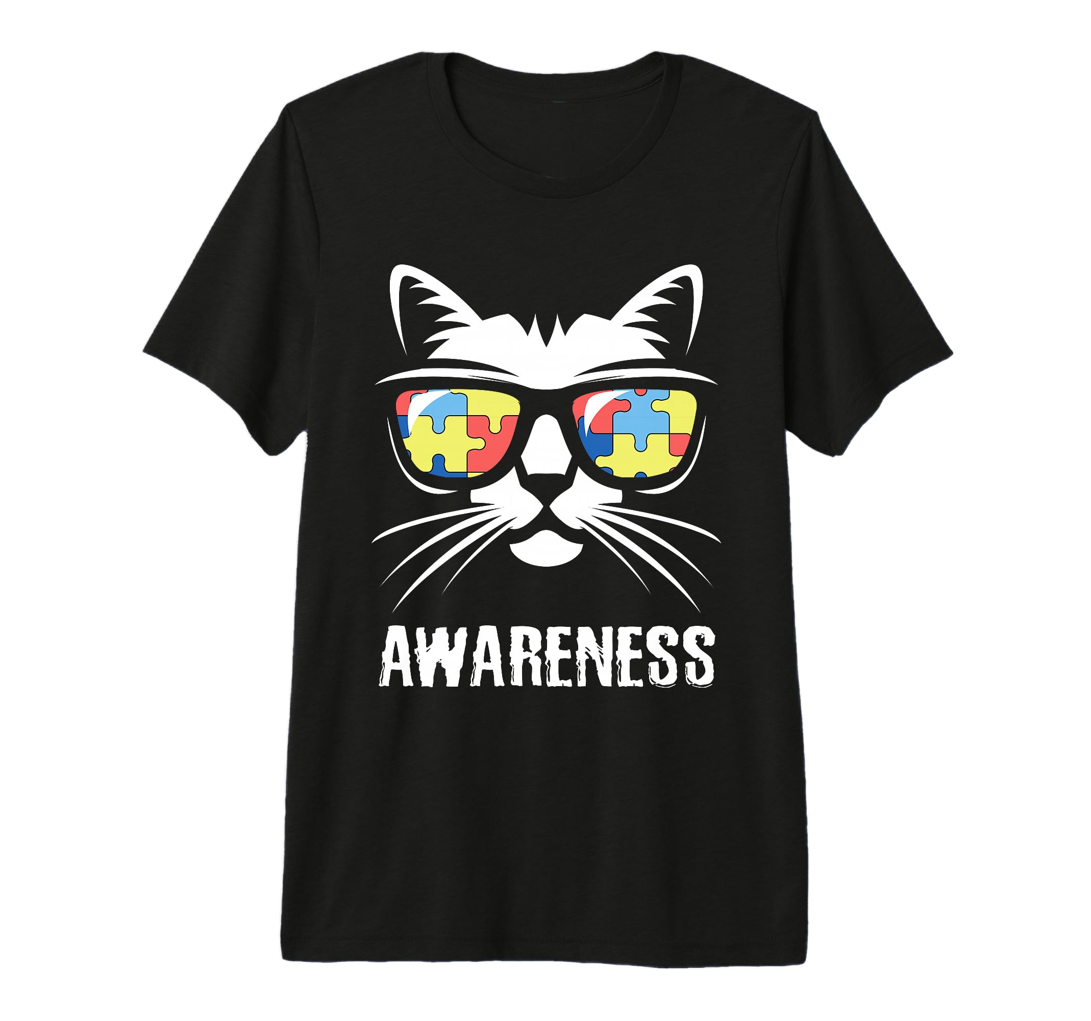 Autism Awareness Month Funny Cat T-Shirt - Novelty Apparel Men Women - T-Shirt, Sweatshirt, Hoodie