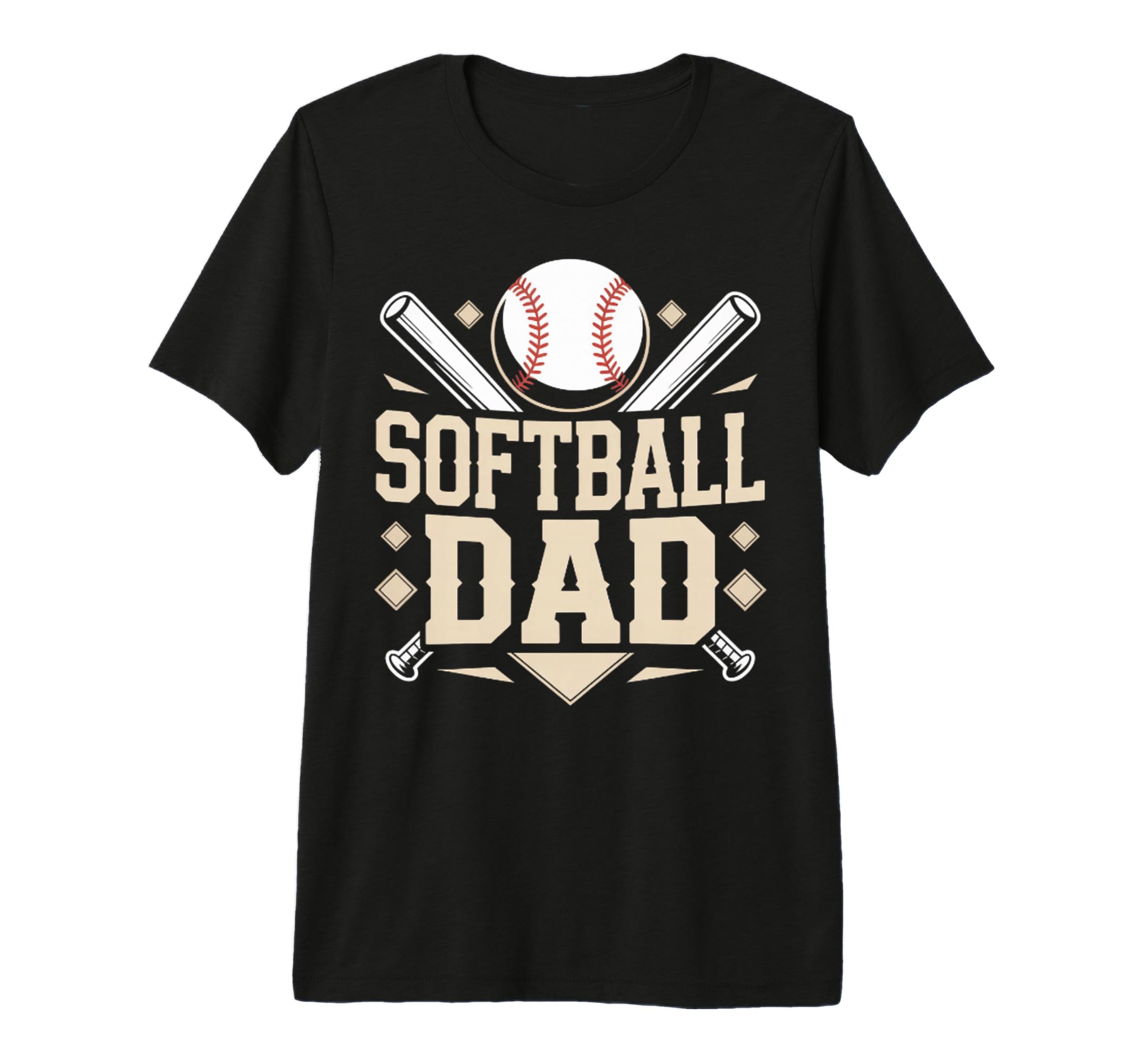 Funny Father Softball Dad Tri Blend T-Shirt - Trendy Graphic for Adults - T-Shirt, Sweatshirt, Hoodie