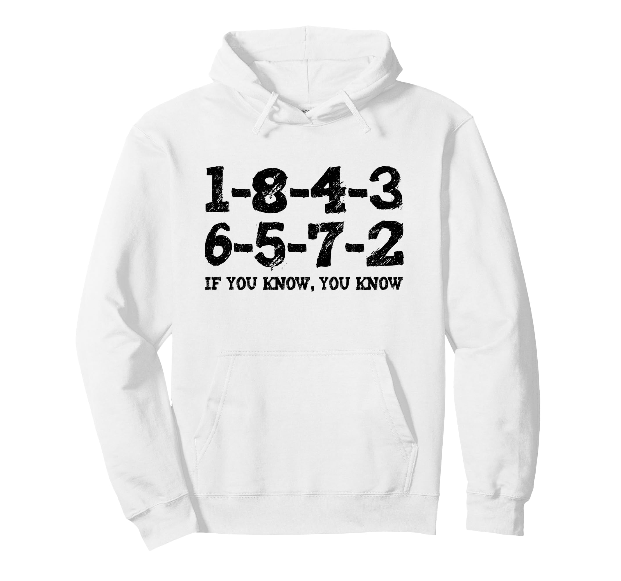 1 8 4 3 6 5 7 2 If You Know 18436572 Hoodie - Minimalist Print for Adults - T-Shirt, Sweatshirt, Hoodie