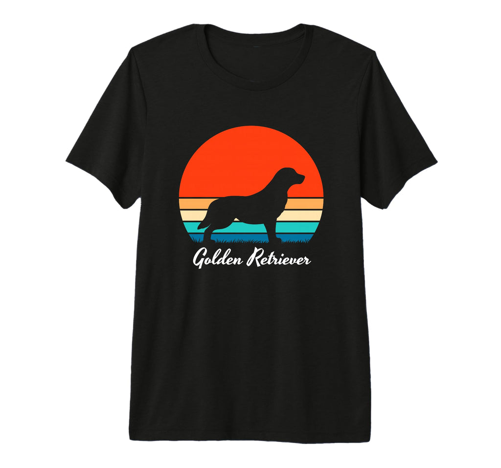 Golden Retriever Sunset Dog Mom Dad T-Shirt - Custom Art Print Men Women - T-Shirt, Sweatshirt, Hoodie