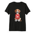 Mens Hound Dog Wearing Red Paw Prints I T-Shirt - Trendy Graphic Men Women - T-Shirt, Sweatshirt, Hoodie