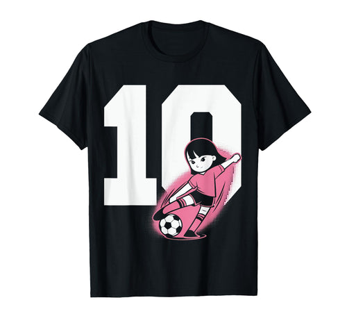 10 Soccer Birthday Gift Soccer T-Shirt - Casual Everyday Wear Men Women - T-Shirt, Sweatshirt, Hoodie