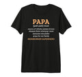 Papa Ironworker Superhero Definition Dad T-Shirt - Minimalist Print Unisex - T-Shirt, Sweatshirt, Hoodie