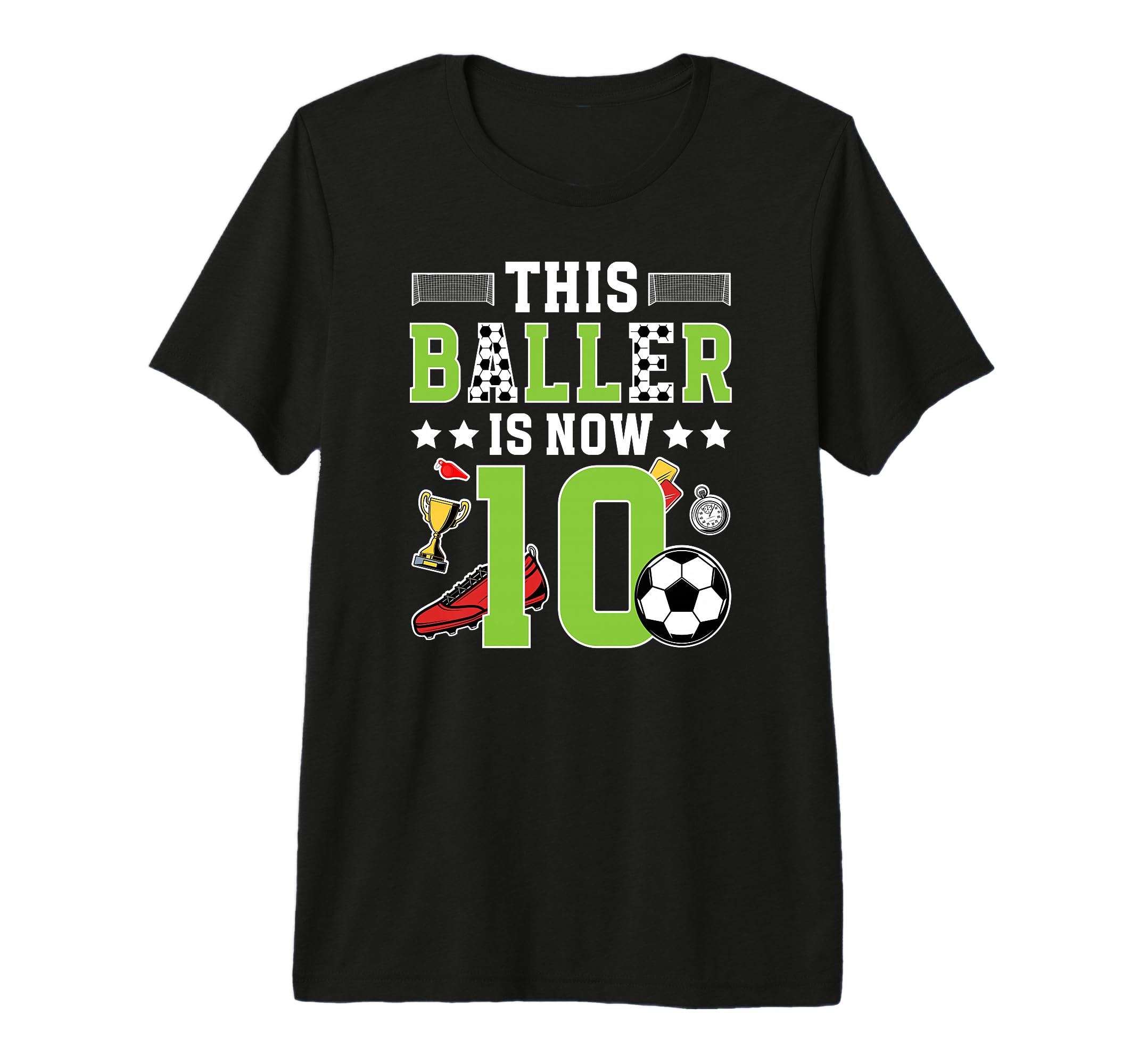 10Th Birthday Soccer Ten Year Old T-Shirt - Fun Novelty Design for Adults - T-Shirt, Sweatshirt, Hoodie