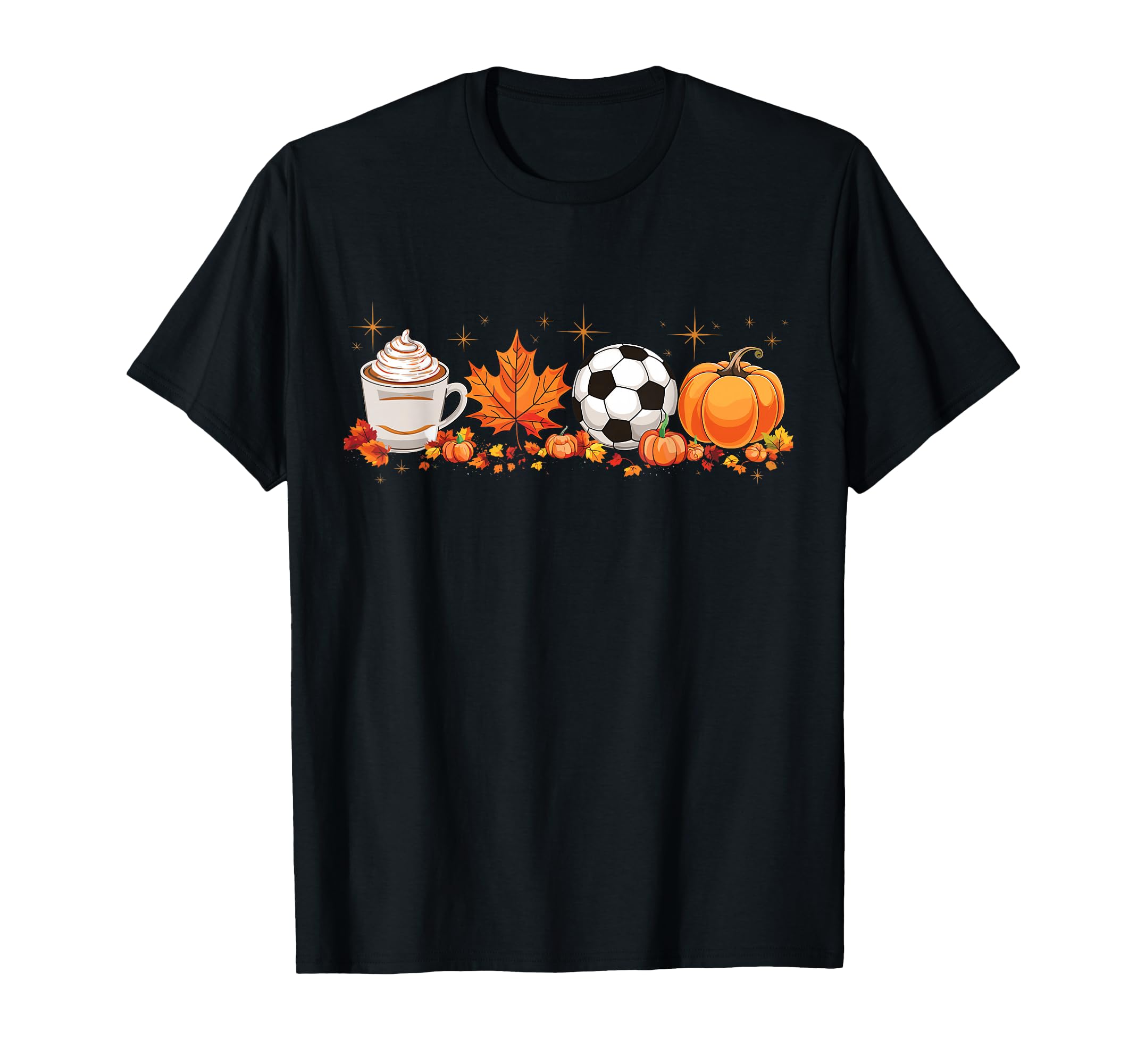 Fall Vibes Pumpkin Spice Soccer T-Shirt - Custom Art Print for Adults - T-Shirt, Sweatshirt, Hoodie
