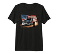 American Flag Trucker Dad Big Rig T-Shirt - Aesthetic Graphic Men Women - T-Shirt, Sweatshirt, Hoodie