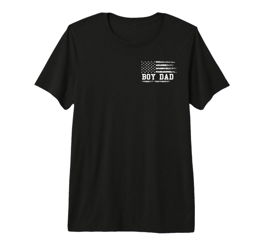 2 Sided Dad American Flag Dad T-Shirt - Streetwear Style for Adults - T-Shirt, Sweatshirt, Hoodie