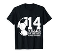 14 Years Being Awesome Soccer 14Th T-Shirt - Minimalist Print Unisex - T-Shirt, Sweatshirt, Hoodie