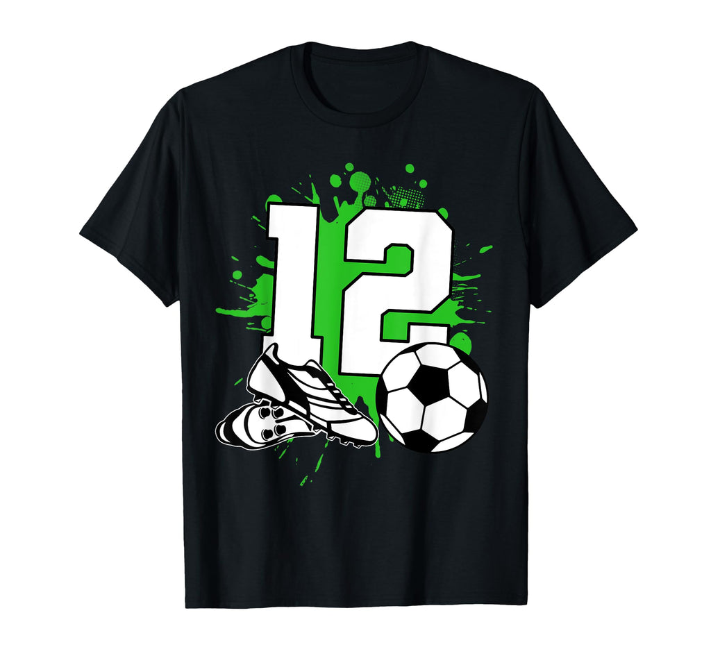 12Th Birthday 12 Years Football Player T-Shirt - Trendy Graphic Unisex - T-Shirt, Sweatshirt, Hoodie