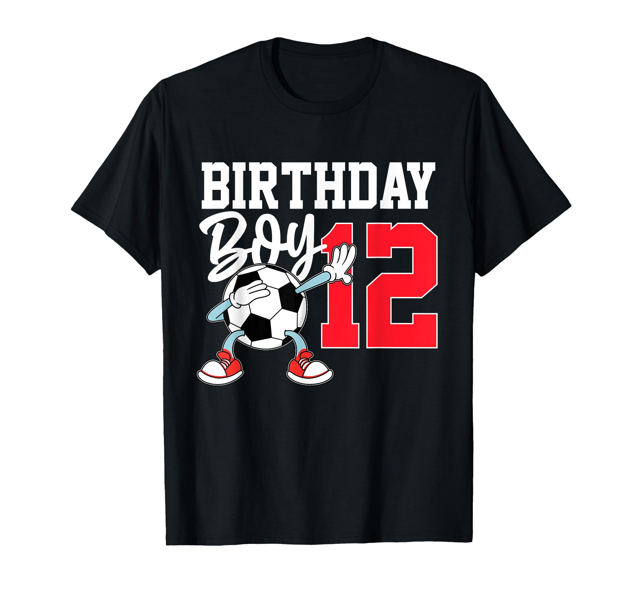 12Th Birthday Football Soccer 12 Year T-Shirt - Graphic Print for Adults - T-Shirt, Sweatshirt, Hoodie