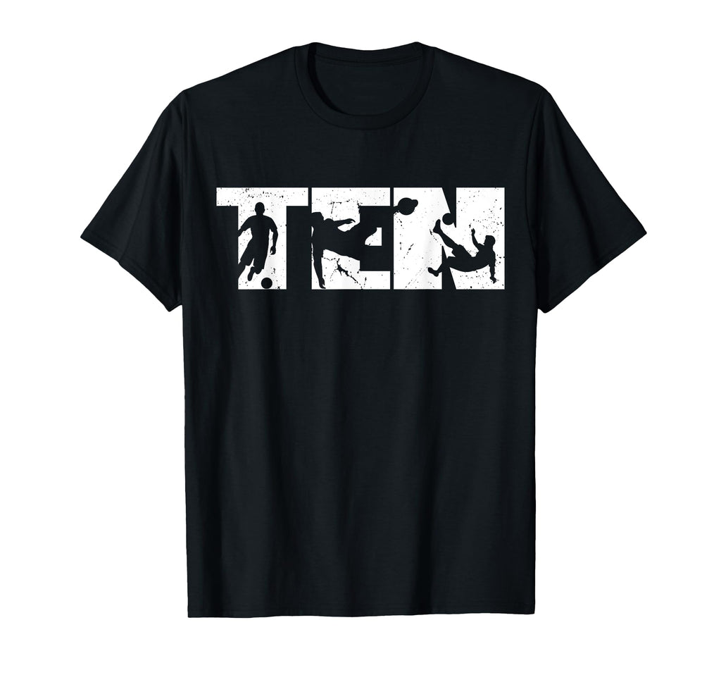 10Th Birthday Soccer 10 Years Old T-Shirt - Custom Art Print for Adults - T-Shirt, Sweatshirt, Hoodie