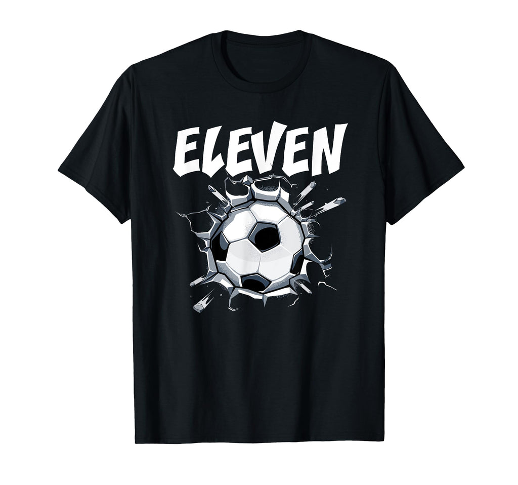 11 Year Old Soccer Birthday Party T-Shirt - Aesthetic Graphic Men Women - T-Shirt, Sweatshirt, Hoodie