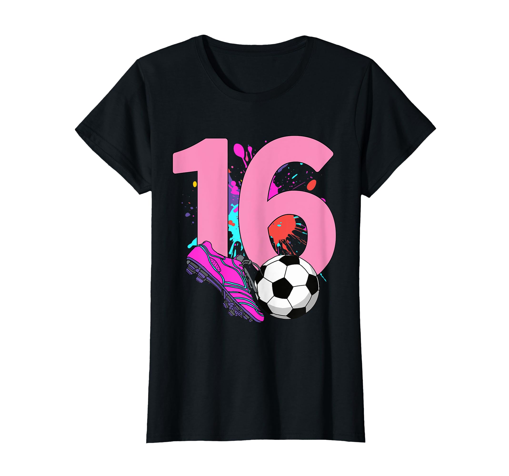16Th Birthday Soccer Player Football 16 T-Shirt - Novelty Apparel Unisex - T-Shirt, Sweatshirt, Hoodie