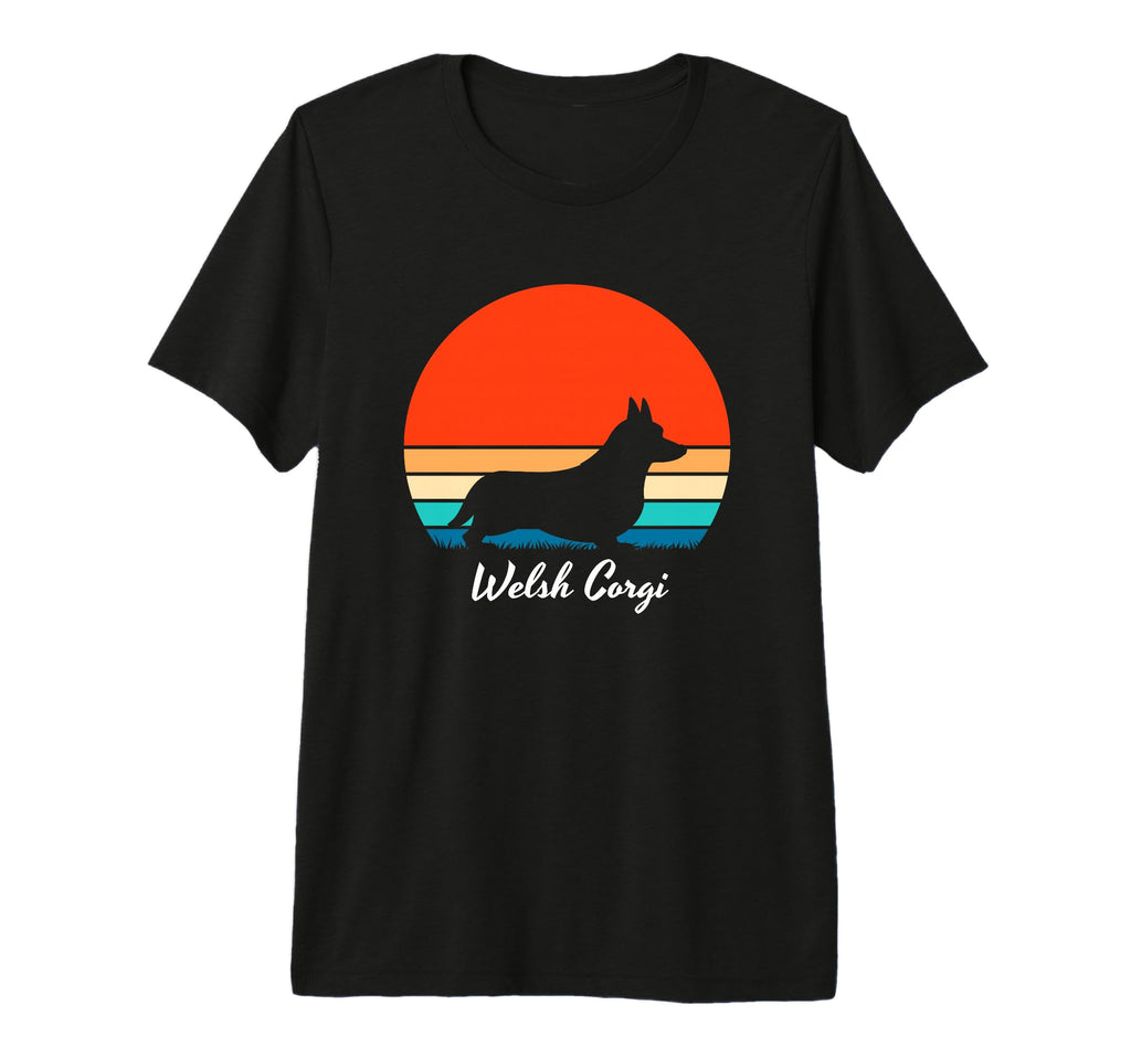 Welsh Corgi Sunset Dog Mom Dad Owner T-Shirt - Casual Everyday Wear Unisex - T-Shirt, Sweatshirt, Hoodie