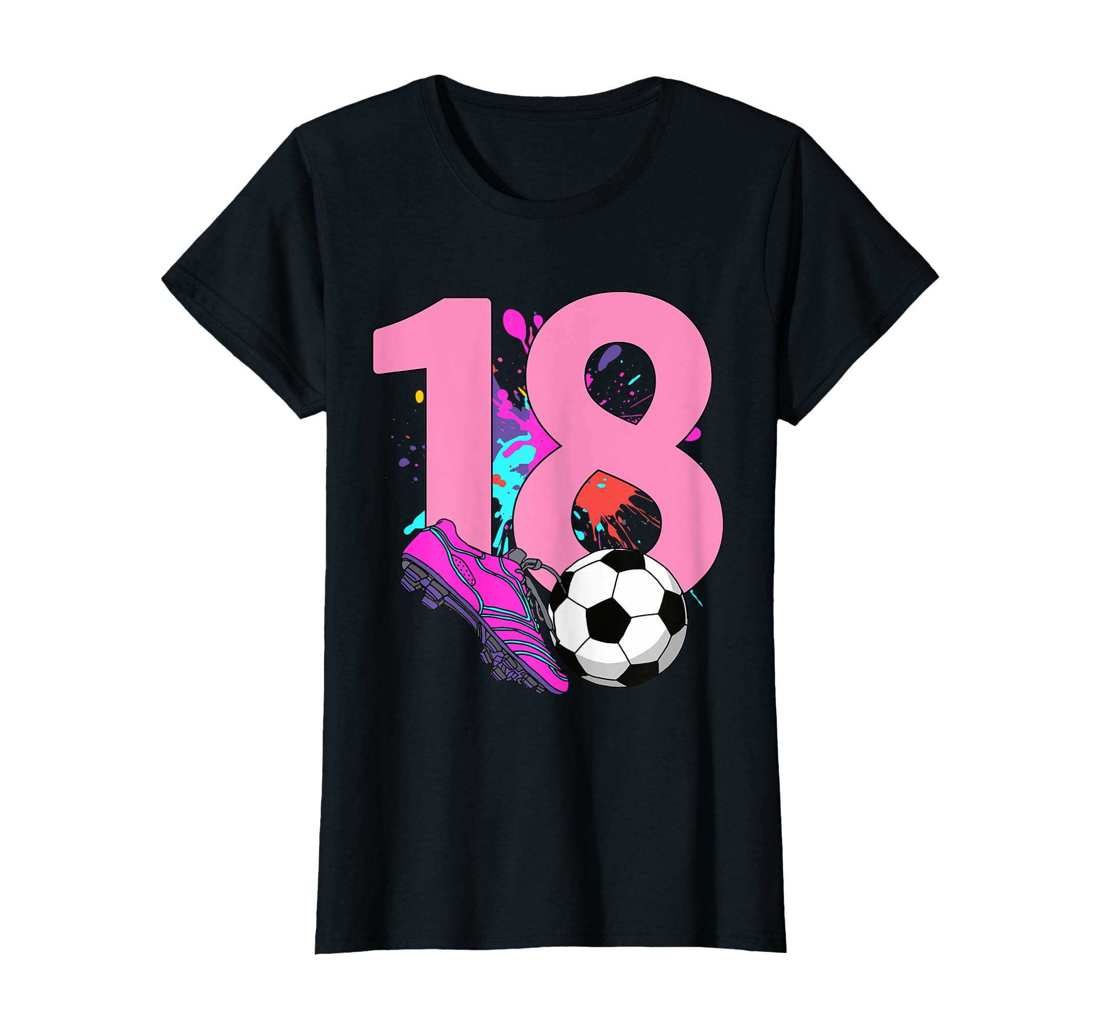 18Th Birthday Soccer Player Football T-Shirt - Minimalist Print for Adults - T-Shirt, Sweatshirt, Hoodie