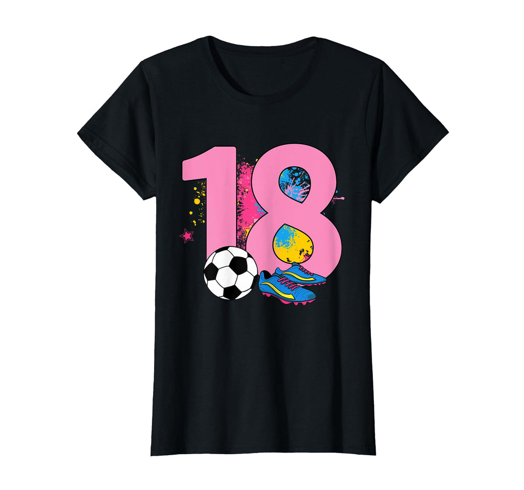 18Th Birthday Soccer Player Football T-Shirt - Aesthetic Graphic Men Women - T-Shirt, Sweatshirt, Hoodie