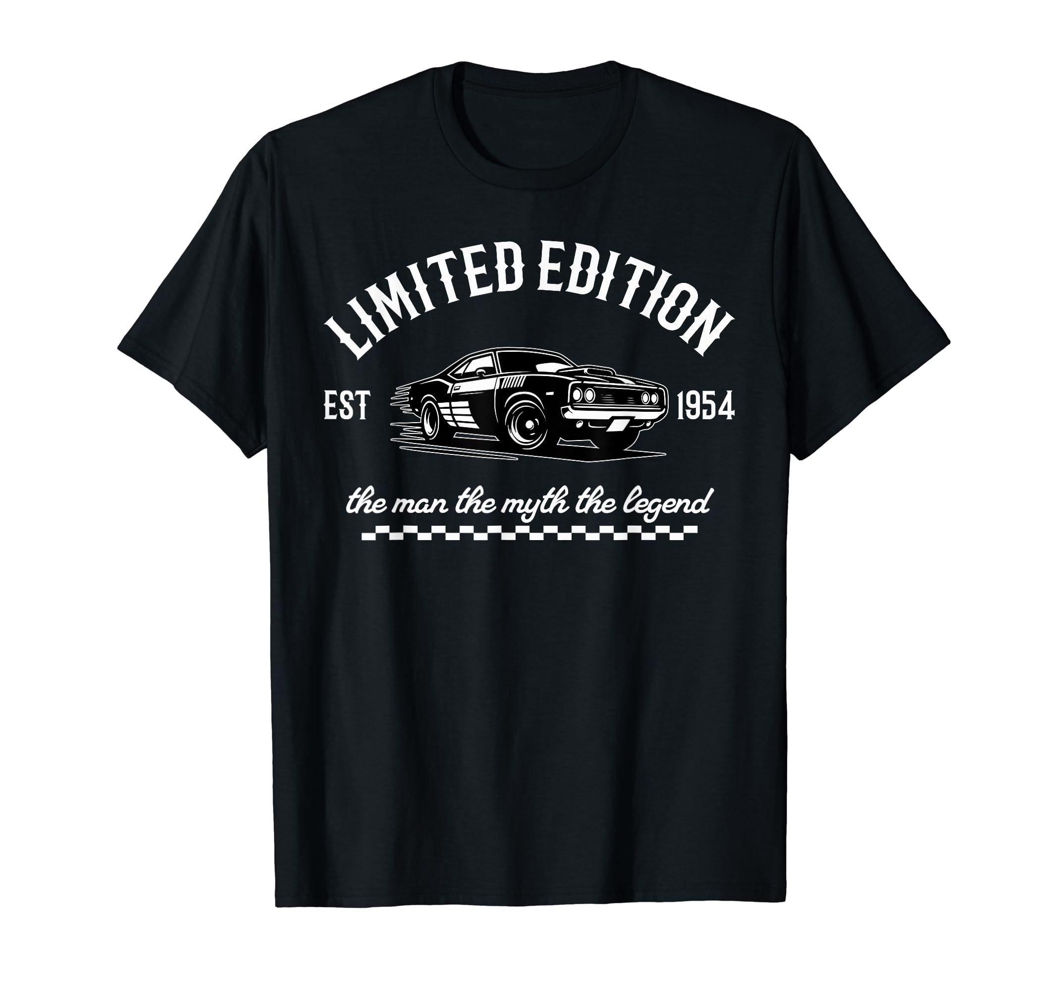 1954 Dad Birthday Legend Car T-Shirt - Minimalist Print Men Women - T-Shirt, Sweatshirt, Hoodie
