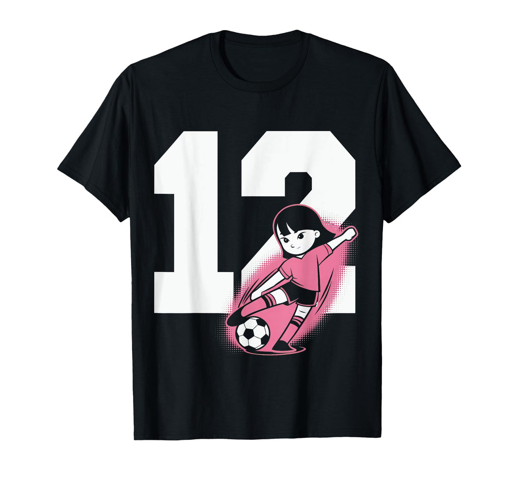 12 Soccer Birthday Gift Soccer Fan T-Shirt - Aesthetic Graphic Unisex - T-Shirt, Sweatshirt, Hoodie
