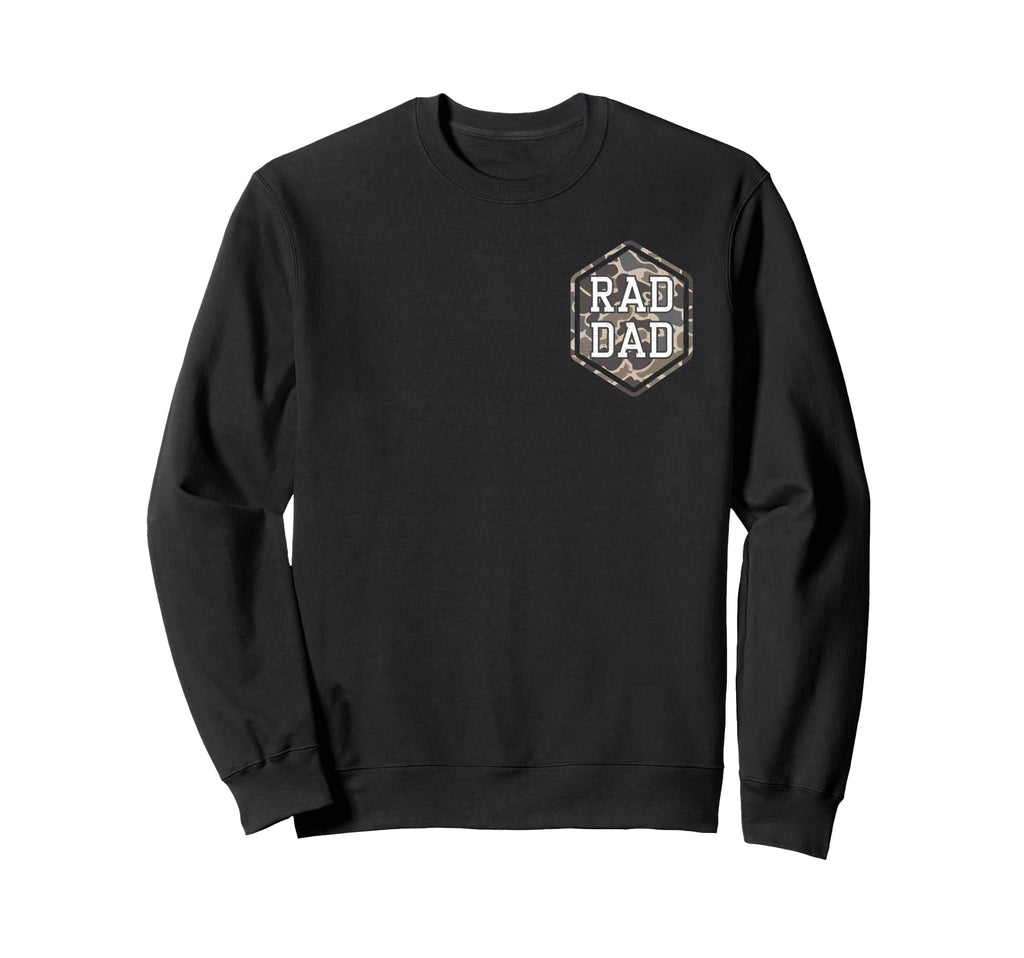2 Sides Camo Rad Dad Camouflage Daddy Sweatshirt - Unique Graphic Unisex - T-Shirt, Sweatshirt, Hoodie