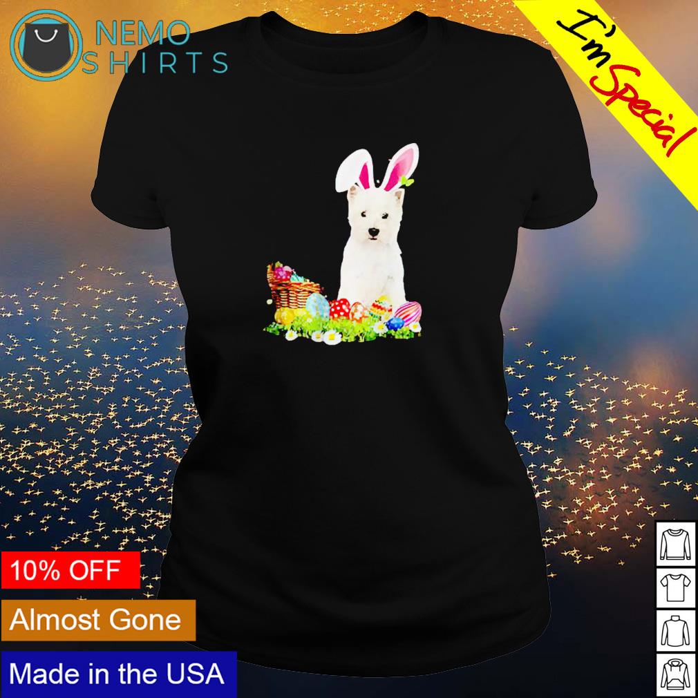 West Highland bunny easter eggs - Adult & Kids T-Shirts, Sweatshirts & Hoodies apparel design preview 3