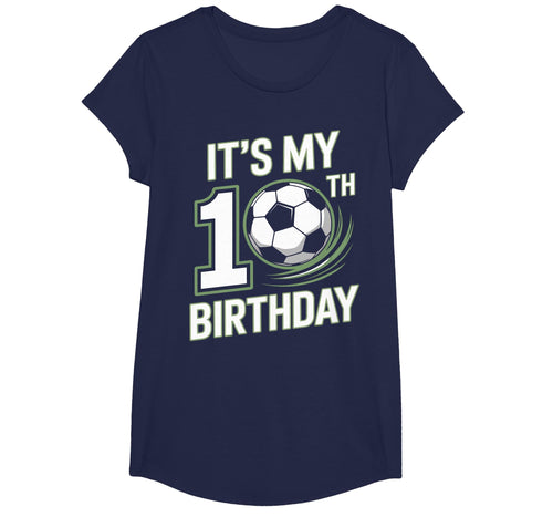 10Th Birthday Kicking Off Soccer Year T-Shirt - Novelty Apparel Men Women - T-Shirt, Sweatshirt, Hoodie