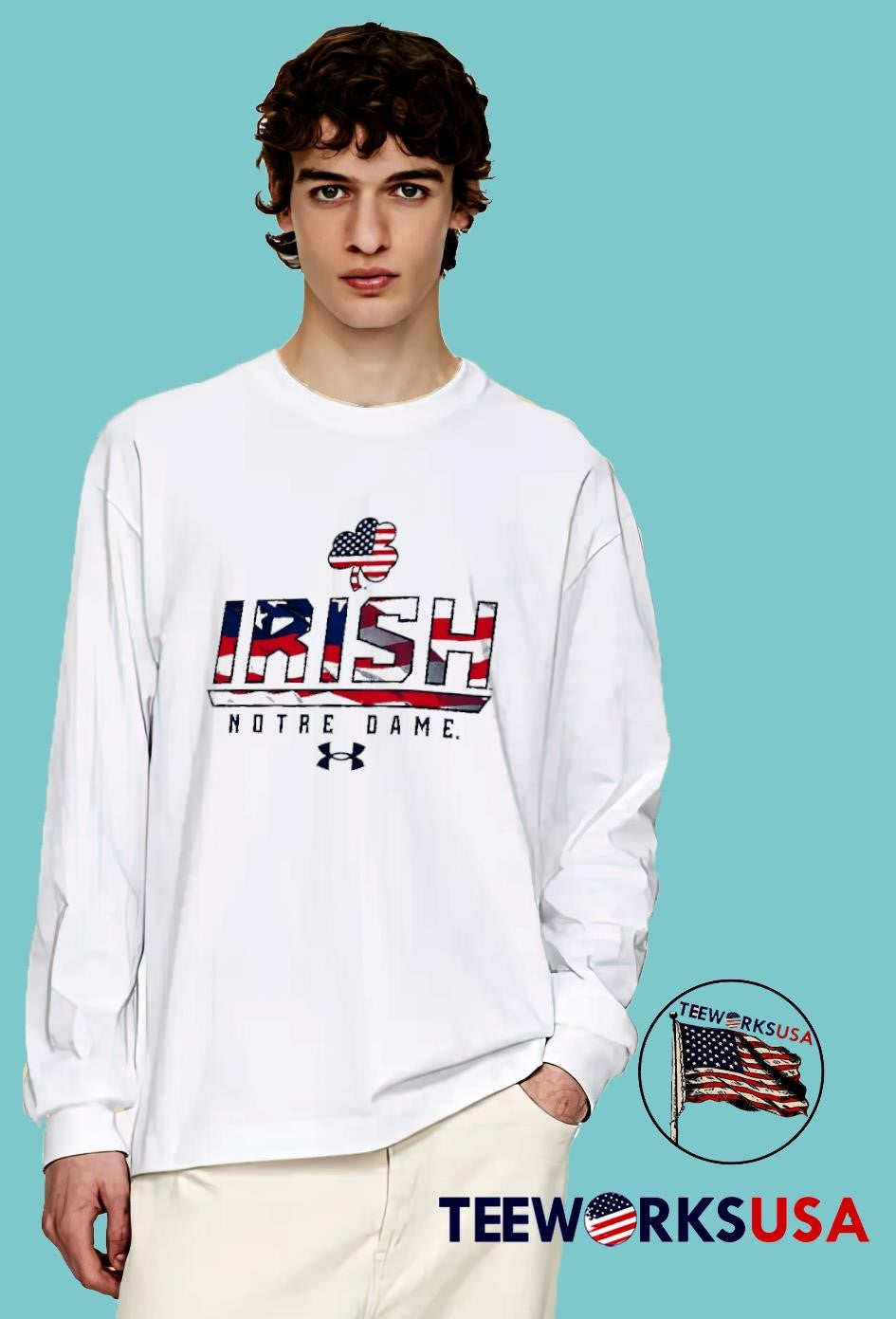 Notre Dame Fighting Irish Americana - Adult & Kids T-Shirts, Sweatshirts & Hoodies apparel design preview 4