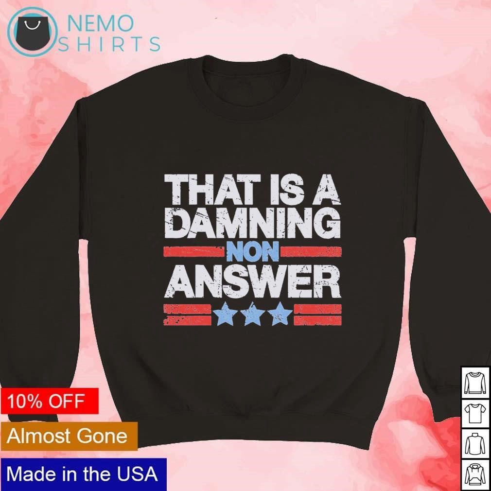 That is a damning non answer Tim Walz retro - Adult & Kids T-Shirts, Sweatshirts & Hoodies apparel design preview 3
