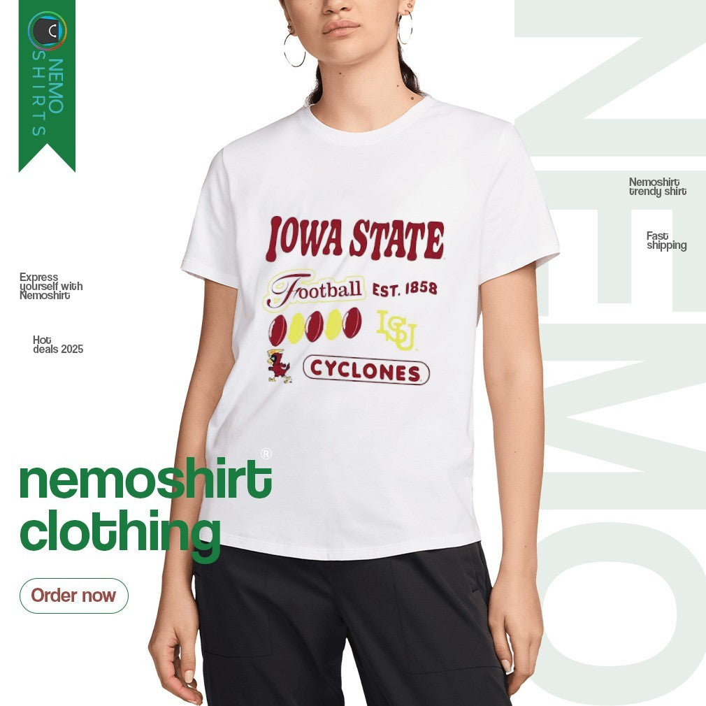 Iowa State Cyclones football est 1858 - Adult & Kids T-Shirts, Sweatshirts & Hoodies apparel design preview 3