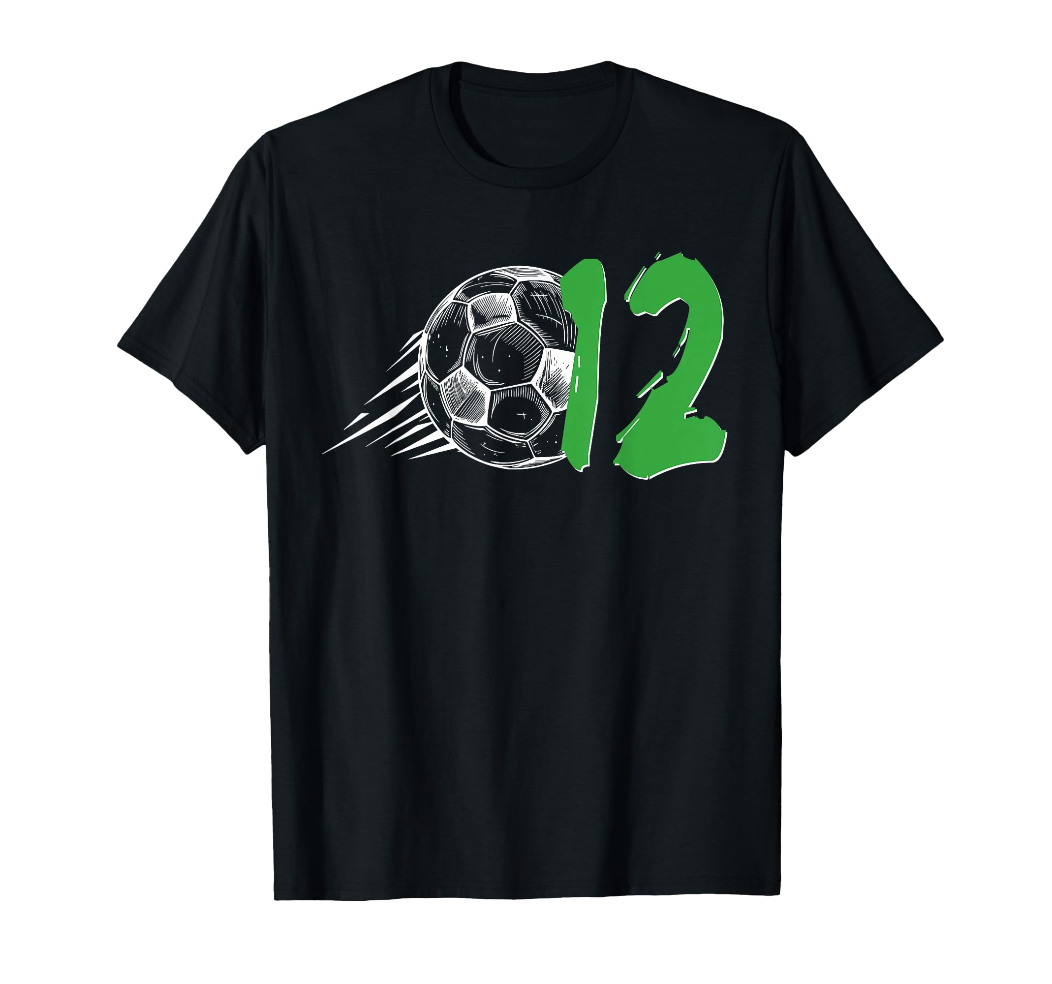 12 Year Old Birthday Soccer Themed Party T-Shirt - Unique Graphic Unisex - T-Shirt, Sweatshirt, Hoodie