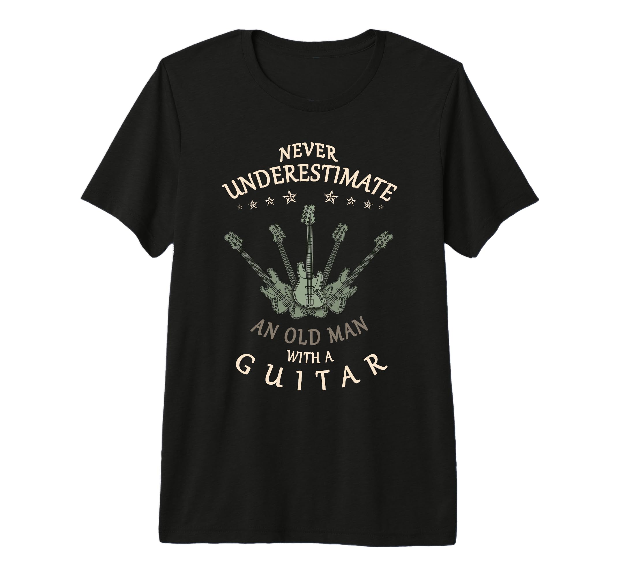 Mens Bass Guitar Lover Old Guitar Music T-Shirt - Graphic Print for Adults - T-Shirt, Sweatshirt, Hoodie