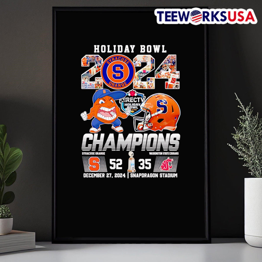 Holiday Bowl 2024 Champions Syracuse Oranges 52 35 - Adult & Kids T-Shirts, Sweatshirts & Hoodies apparel design preview 5