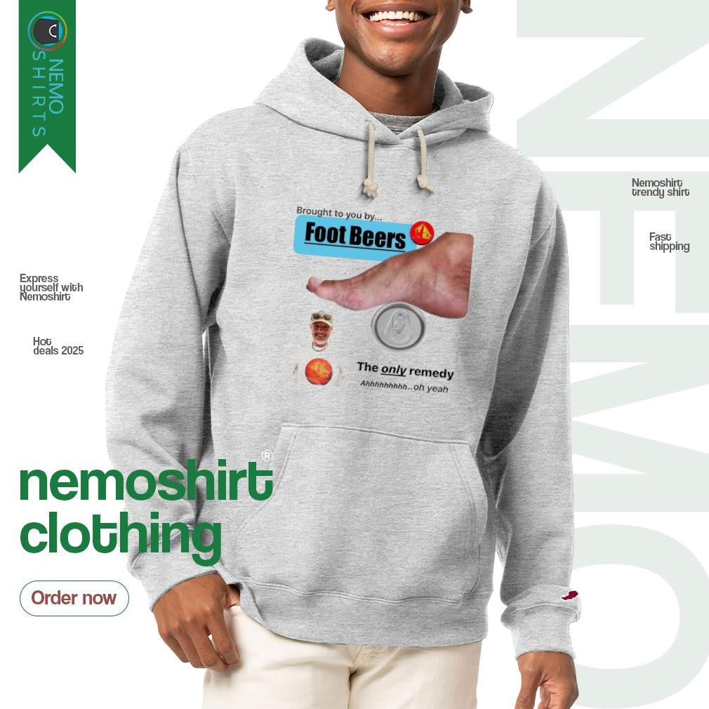 Brought to you by foot beers the only remedy Neck - Adult & Kids T-Shirts, Sweatshirts & Hoodies apparel design preview 2