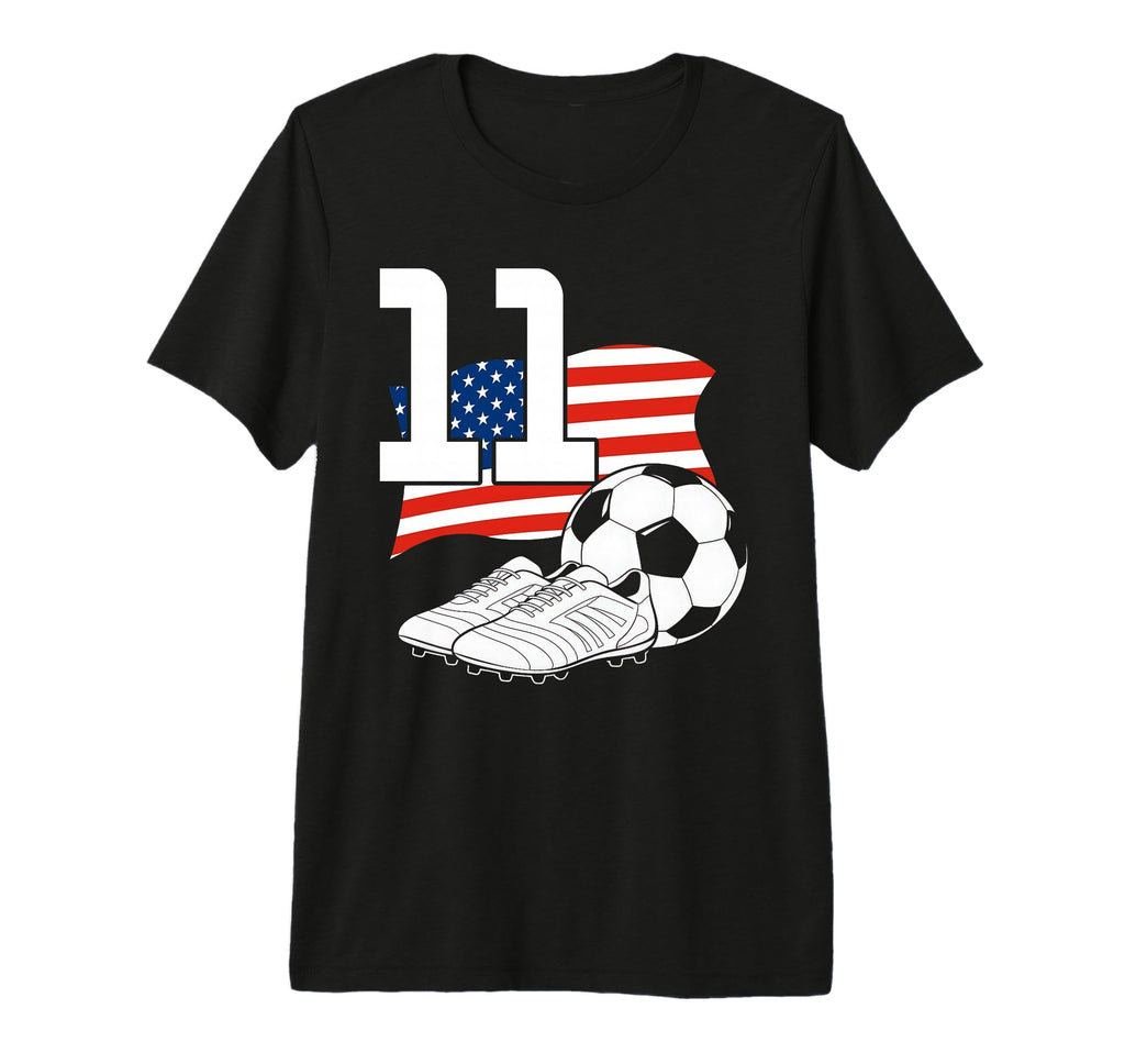 11 Soccer Birthday Gift Soccer Fan T-Shirt - Minimalist Print Men Women - T-Shirt, Sweatshirt, Hoodie