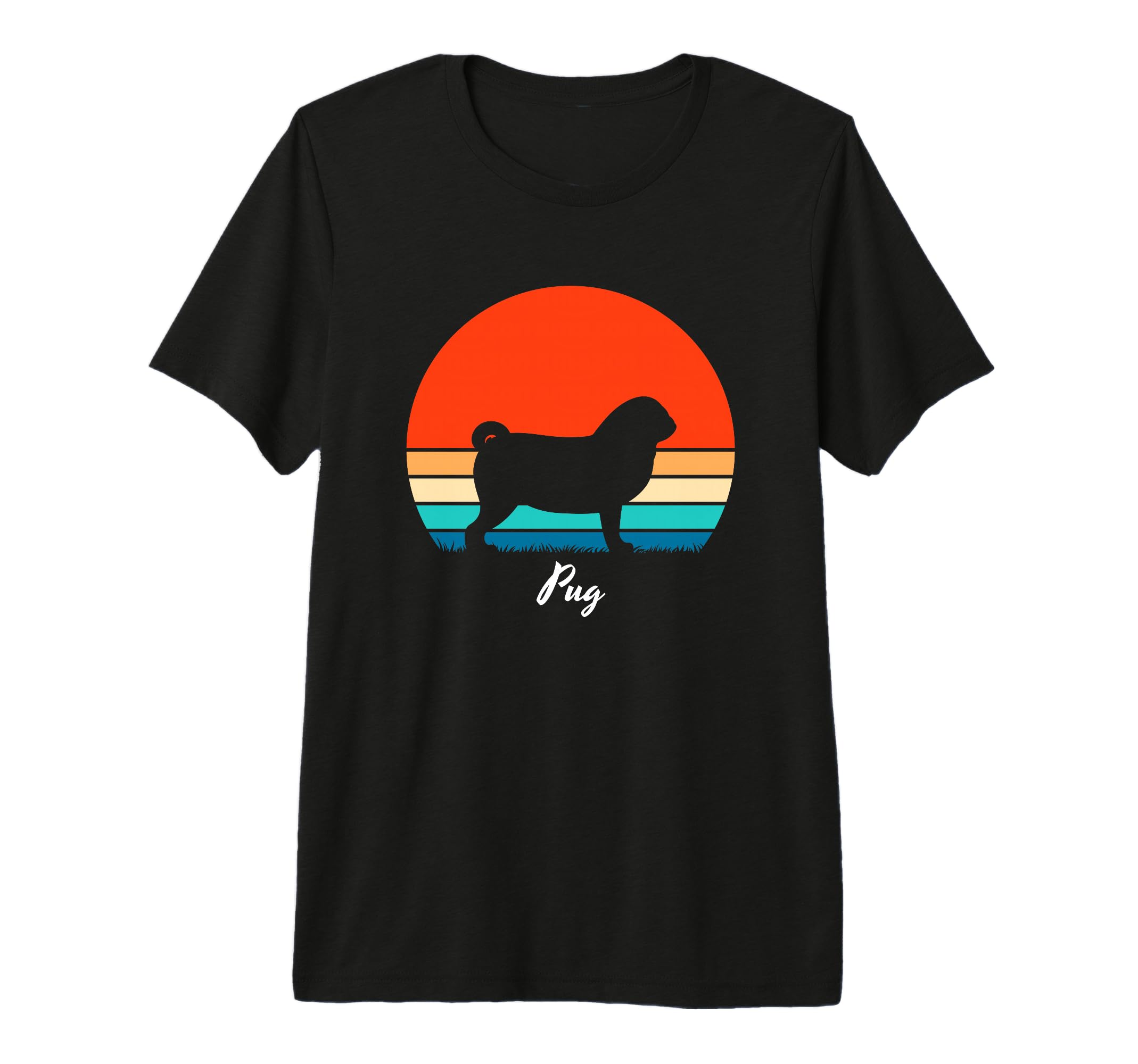 Pug Sunset Dog Mom Dad Owner Lover Tri T-Shirt - Streetwear Style Unisex - T-Shirt, Sweatshirt, Hoodie