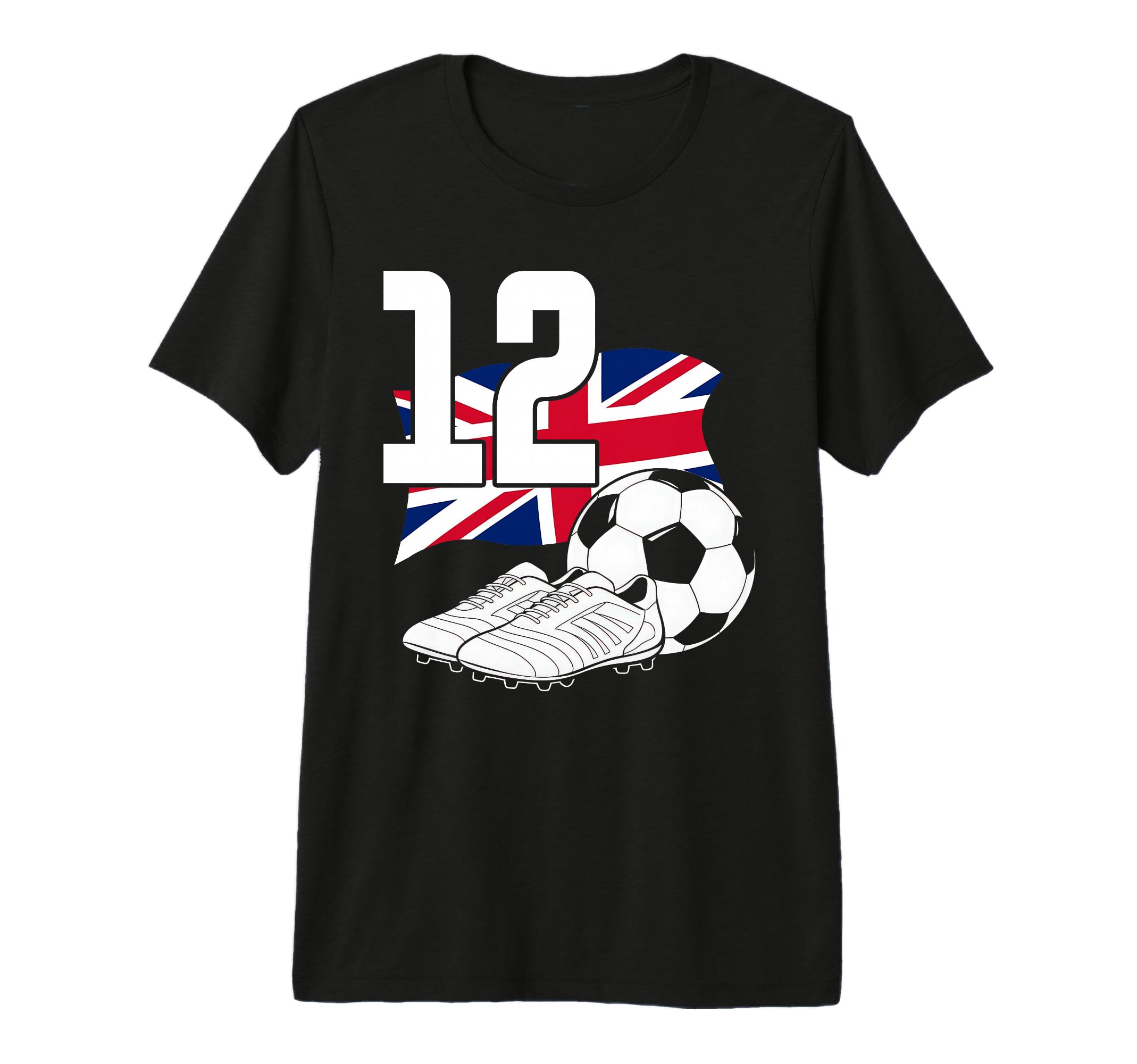 12 Soccer Birthday Gift Soccer Fan T-Shirt - Minimalist Print Unisex - T-Shirt, Sweatshirt, Hoodie
