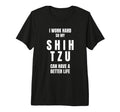 Shih Tzu Dad Owner Mom Canine Lover I T-Shirt - Aesthetic Graphic Unisex - T-Shirt, Sweatshirt, Hoodie