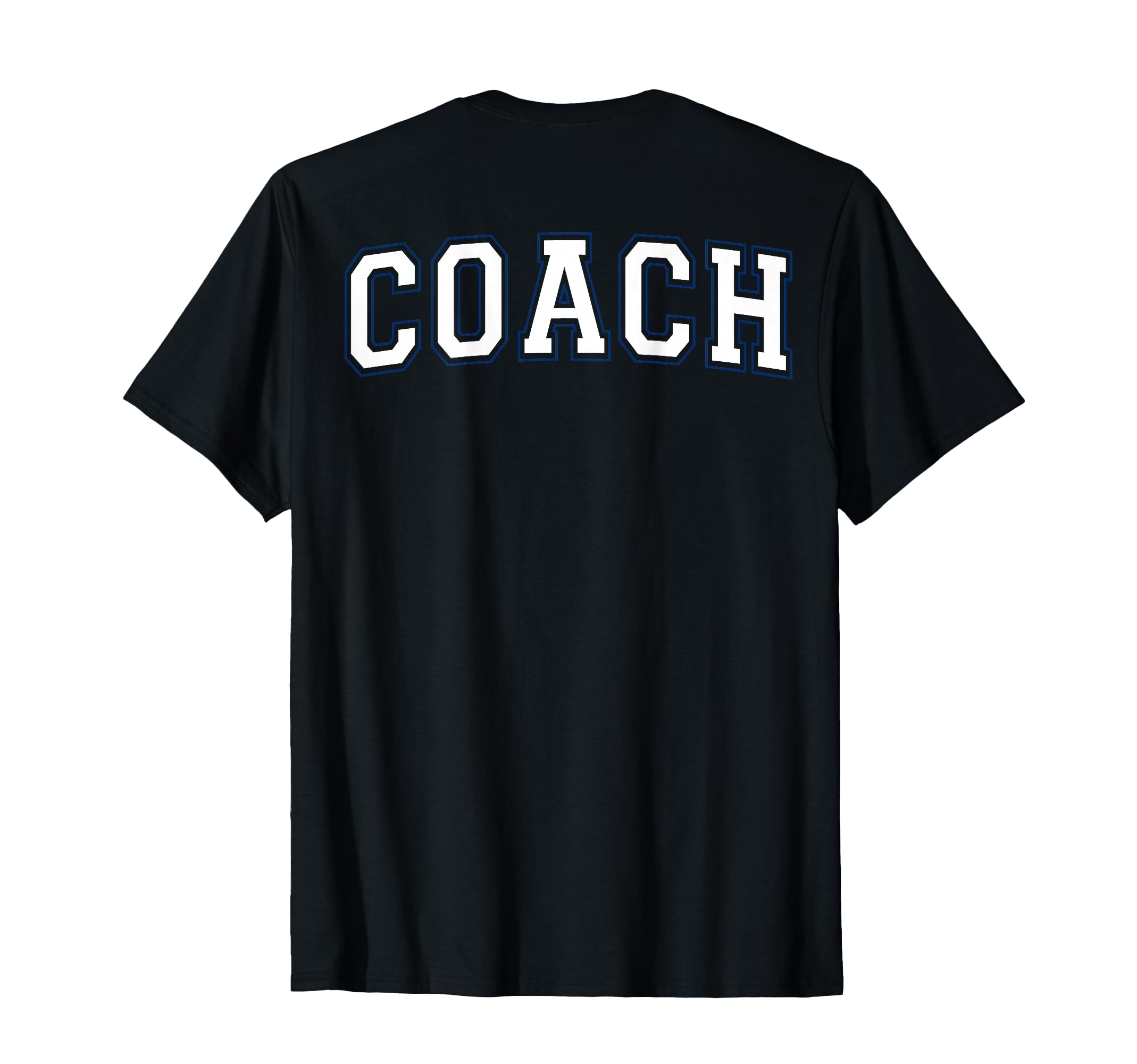 Coach Sports Trainer Varsity White And Navy T-Shirt - Graphic Print Unisex - T-Shirt, Sweatshirt, Hoodie