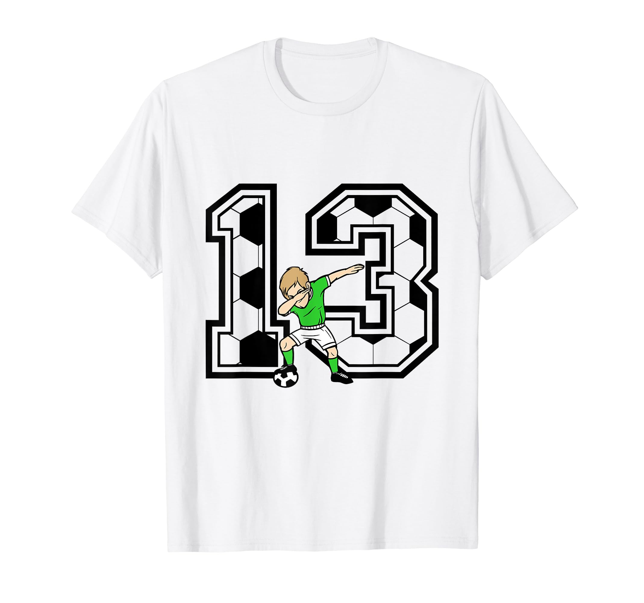 13 Year Old Soccer Player 13Th Birthday T-Shirt - Custom Art Print Unisex - T-Shirt, Sweatshirt, Hoodie
