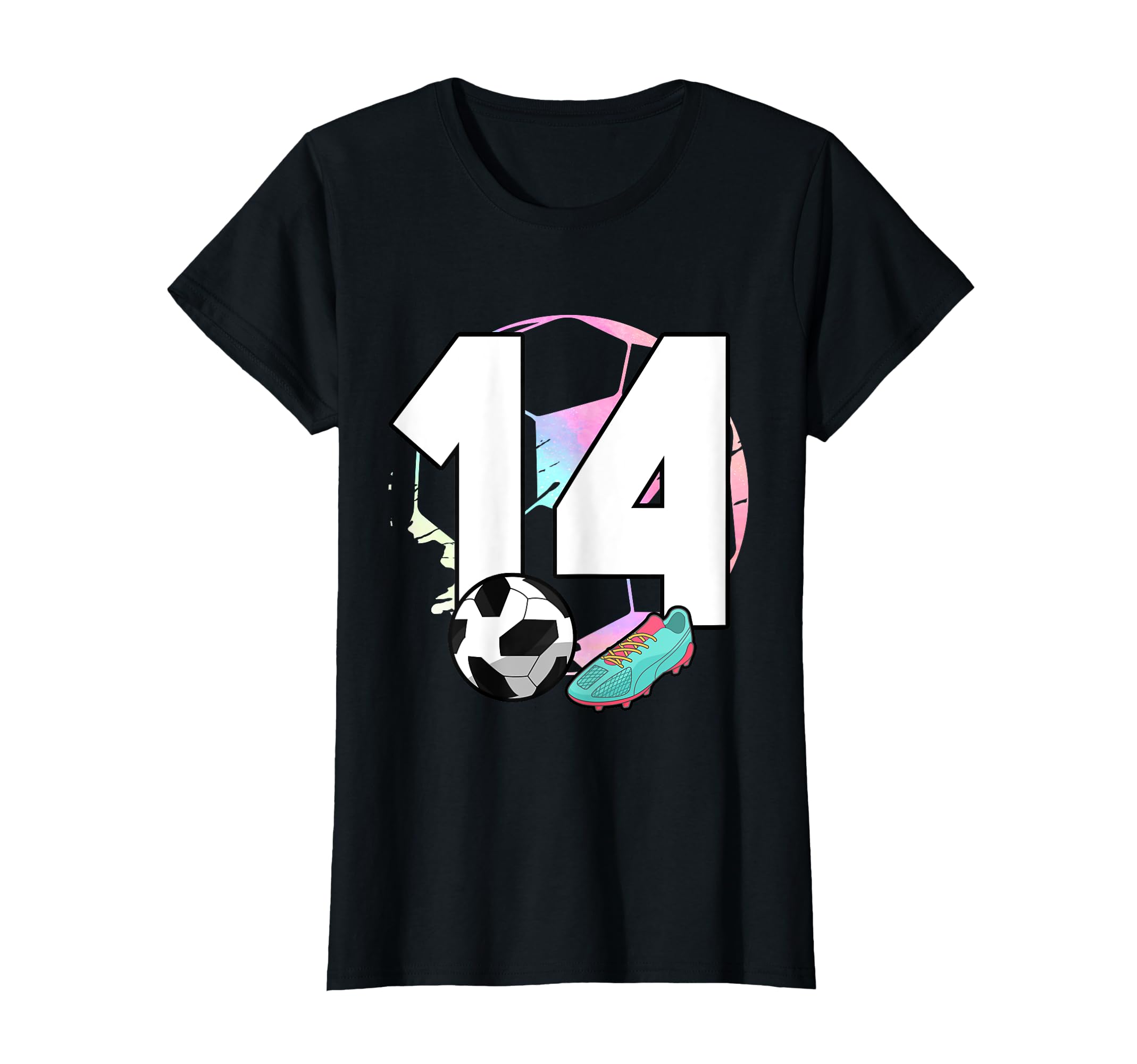 14Th Birthday Soccer Player Football 14 T-Shirt - Graphic Print Unisex - T-Shirt, Sweatshirt, Hoodie