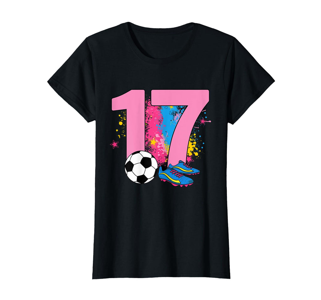 17Th Birthday Soccer Player Football 17 T-Shirt - Unique Graphic Unisex - T-Shirt, Sweatshirt, Hoodie