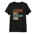 Legend Since February 1986 Birthday T-Shirt - Novelty Apparel for Adults - T-Shirt, Sweatshirt, Hoodie
